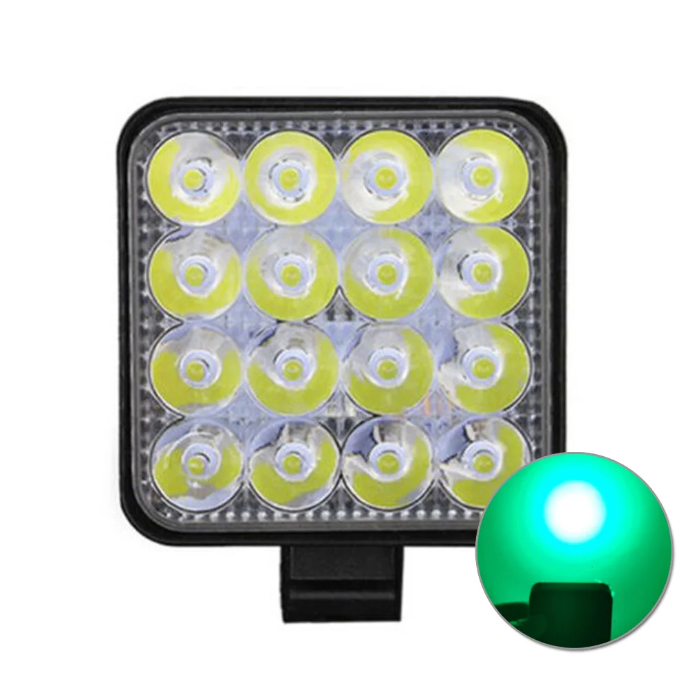 

12V/24V Work light Stainless steel 48W 16-LED Driving Fog Lamp Shockproof Floodlight