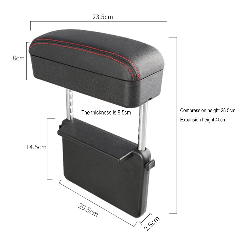 

Car Armrest Box Elbow Support Adjustable Arm Rest Wireless Charging Of Phone Storage Box Car Central Control Lift Seat Armrest
