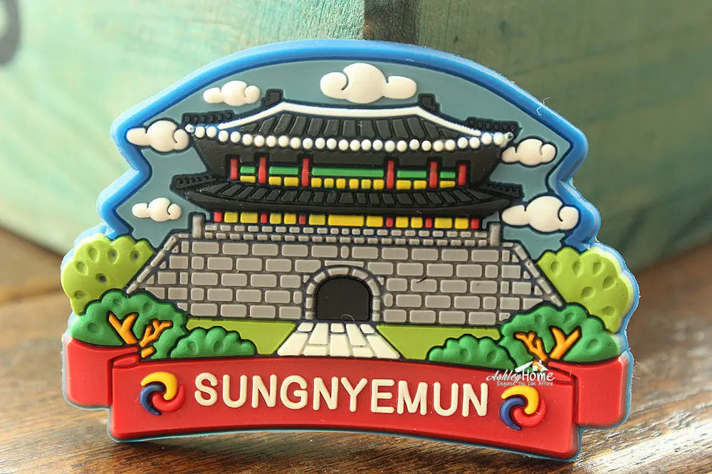 Ворота суннемун Сеул Корея туристические Путешествия Сувенир 3D резиновый магнит