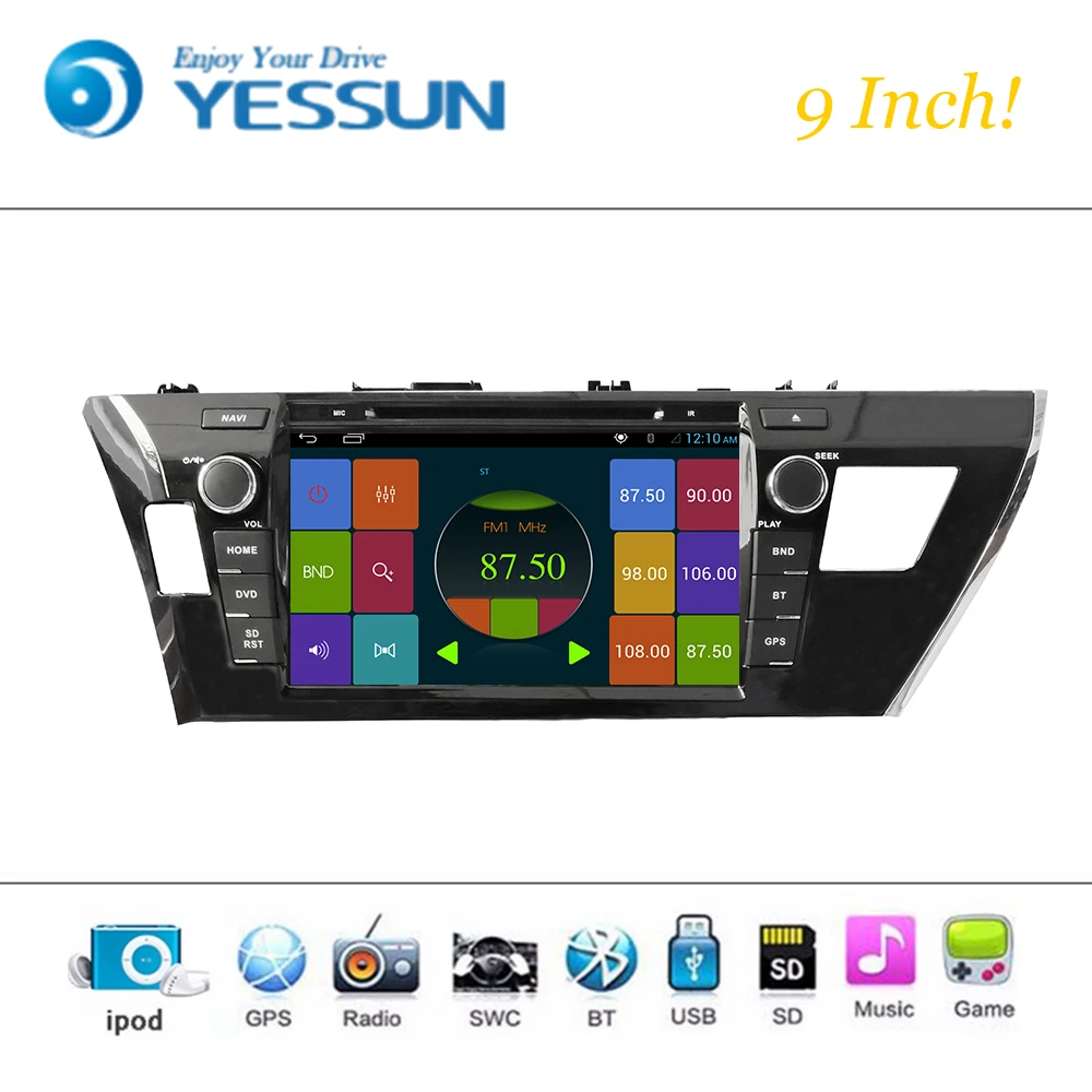 Автомобильный DVD плеер с системой Wince для Toyota Corolla 2014 RHD автомобильное радио стерео