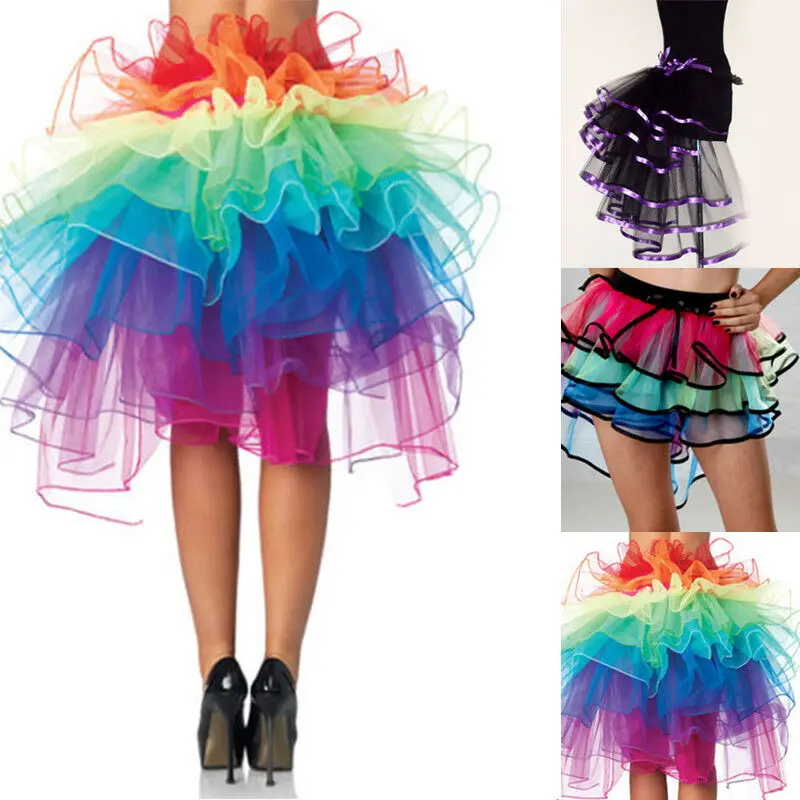 Юбка с единорогами костюм радужным хвостом Женская юбка пачка для взрослых тюль