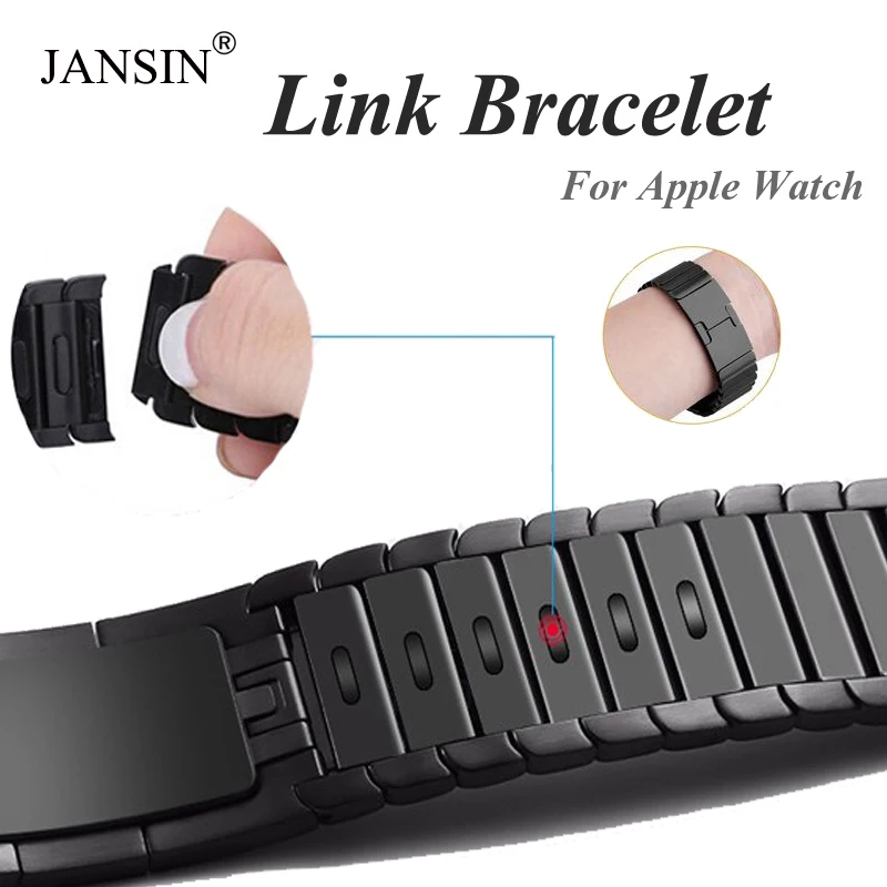Соединяющий ремешок браслета для apple watch series 4 3 2 1 iwatch band 42 мм 38 мм 40 мм 44 мм Браслет apple watch ремешок из нержавеющей стали