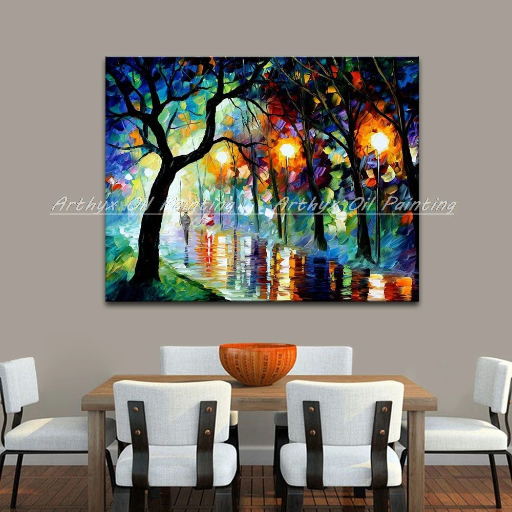 Ручная роспись Толстая Текстура пейзаж картина маслом на холсте искусство