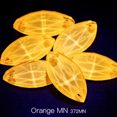 Orange MN Ультрафиолетовый свет кристаллы для шитья конский глаз Flatback Стразы для нашивки кристаллы Камни конский глаз страз для DIY Одежда ручной работы - Цвет: Orange MN