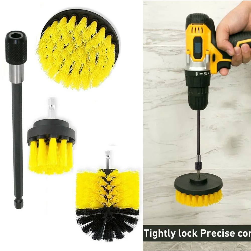 

4 PCS Brush Drill Brush Power Scrubber Scrub Kit Engineering using Drill