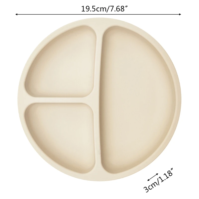 

Waterproof Food Grade Silicone Baby Divided Suction Bowl Anti-Slip Dinner Plate