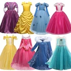 Детский костюм для девочек 4, 8, 10 лет, одежда для костюмированной вечеринки вечерние платья принцессы для девочек, 2 дня рождения