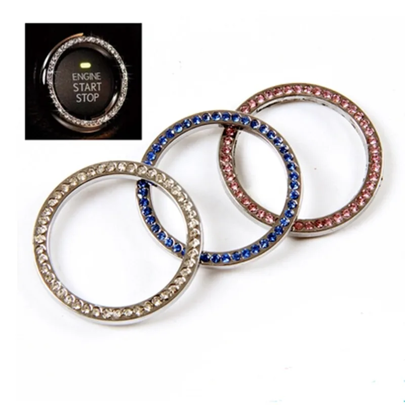 Стайлинг автомобиля алмазная Крышка зажигания переключателя декоративные