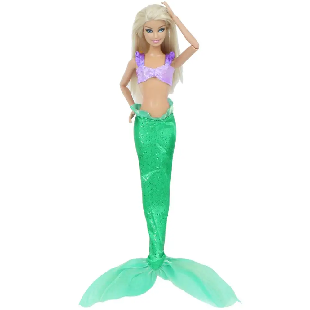 Один комплект платье кукла принцессы сказочное с хвостом Русалочки для