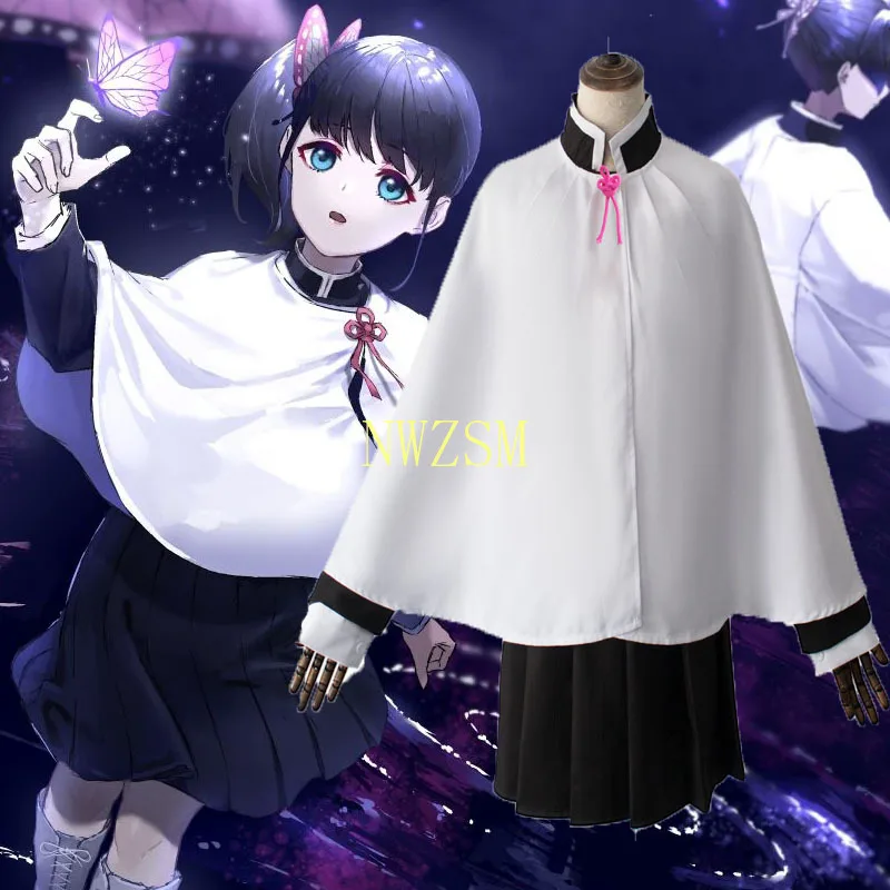 

Anime Demon Slayer Cosplay Costume Kimetsu No Yaiba Kanao Tsuyuri Kanawo Kimono Battle Suit Team Uniform Women Halloween Costume