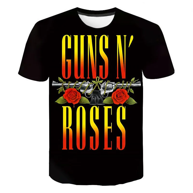

Punk Guns N Roses Graphic T Shirts Tee Men Clothing Camisetas Tops Ropa Hombre Summer Streetwear Camisa Masculina Verano Roupas