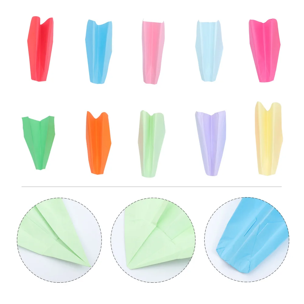 

100Pcs Plane Origami Colored Paper Plane Toys Decorative Origami Paper Plaything