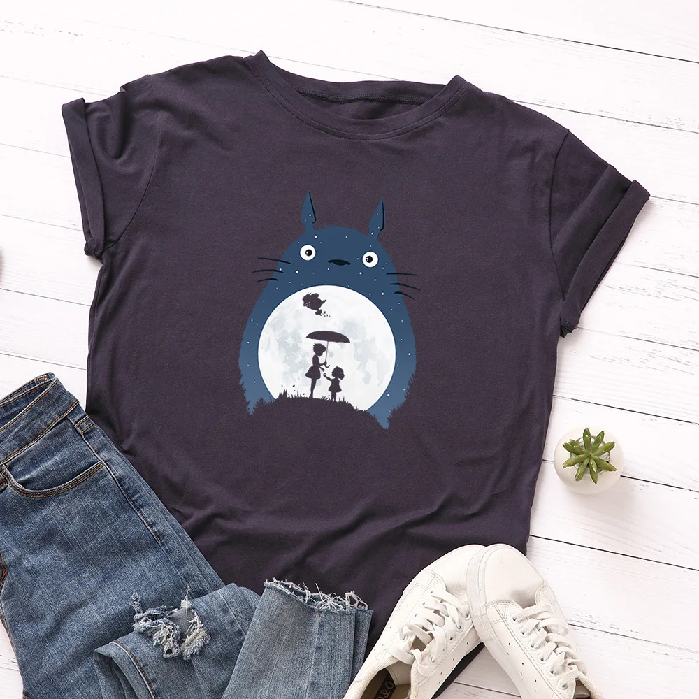 

Women Tshirt Graphic Tees Cotton Creative Cat for Love Print T Shirts Tops Streetwear Oversized Clothes Short Sleeve Funny Shirt