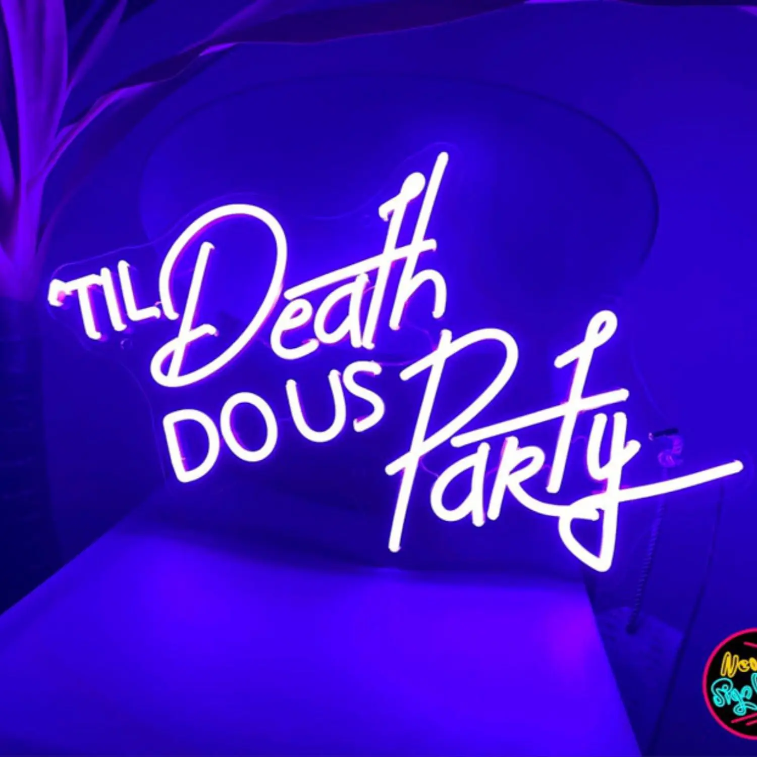 Enlarge Til Death Do Us Party Neon Sign,Neon Sign for Wedding,Wedding Neon Signs,Custom Neon Signs,Party Lights,Wedding Gifts, Christmas