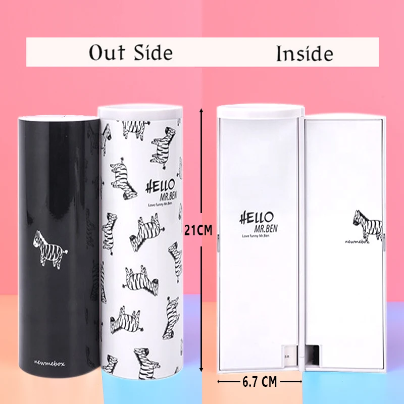 Пользовательский милый чехол карандаш пластиковая коробка для канцелярских