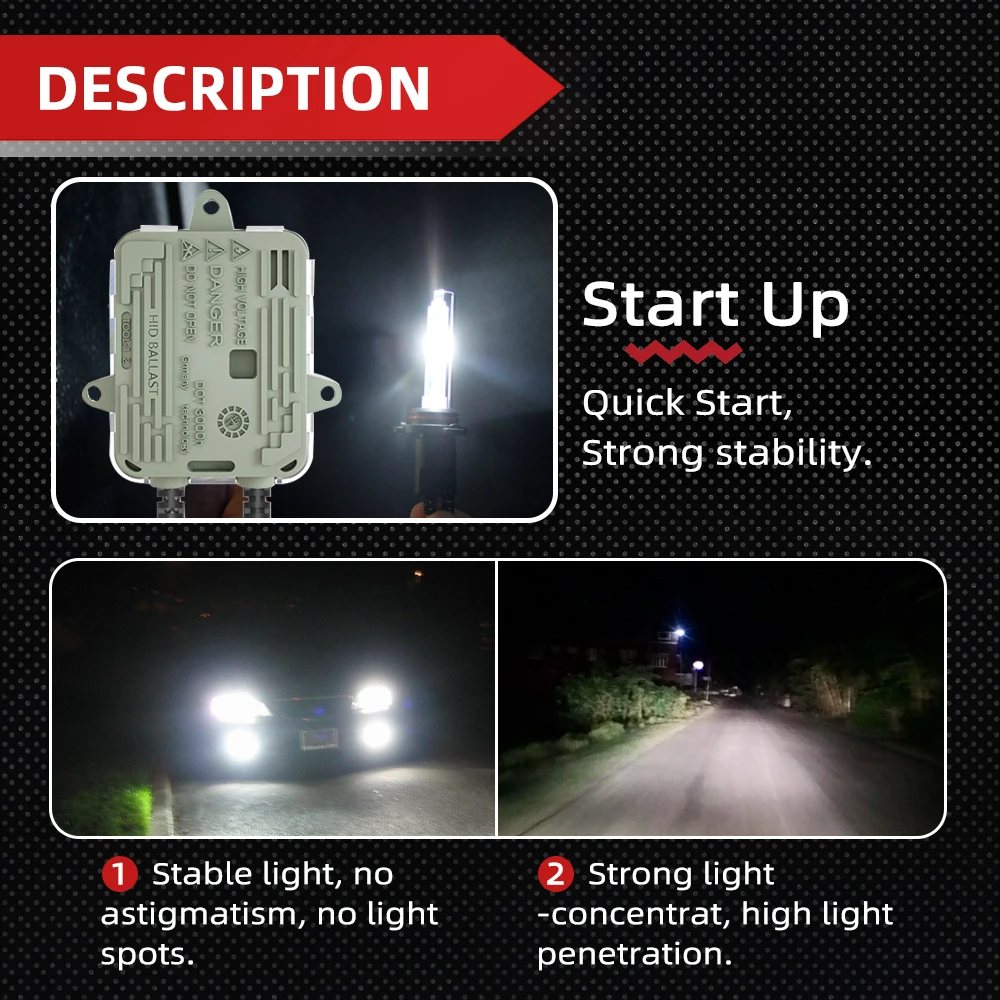 2 шт. 55 Вт AC Быстрый Яркий балласт H4 ксенон Цифровой Тонкий Балласт Ксенон H7