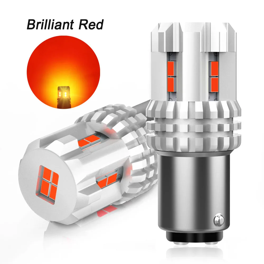 

AUXITO 2 шт. 1157 BAY15D P21/5W светодиодный красный желтый Canbus безошибочный автомобильный указатель поворота боковой габаритный фонарь авто задняя лампа 12 В