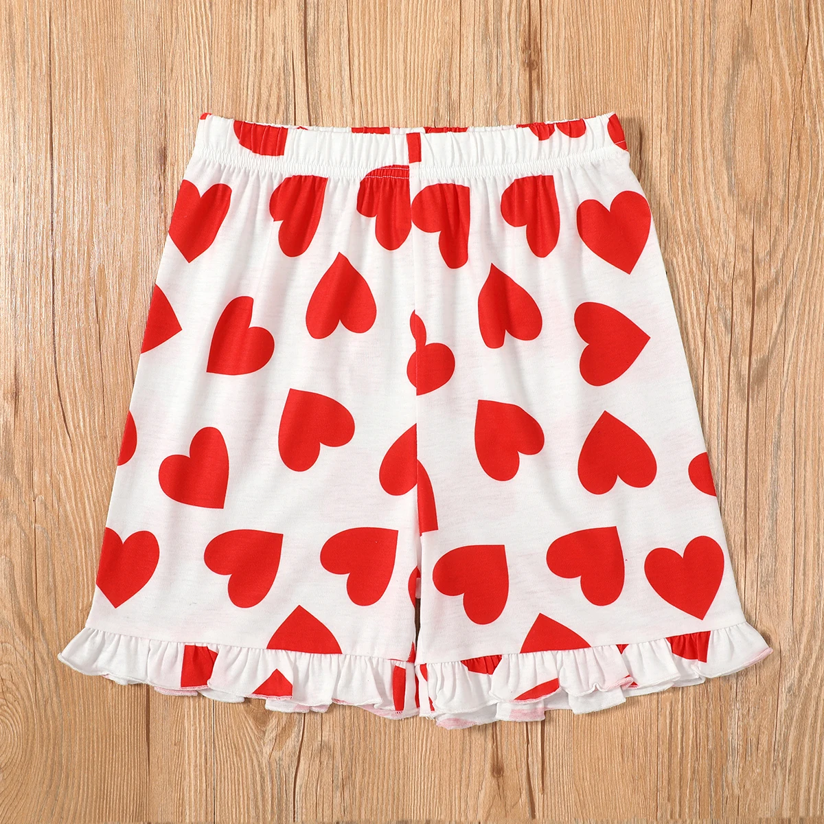 

PatPat 2021 New Arrival Summer Pretty Kid Girl Heart Print Casual Set