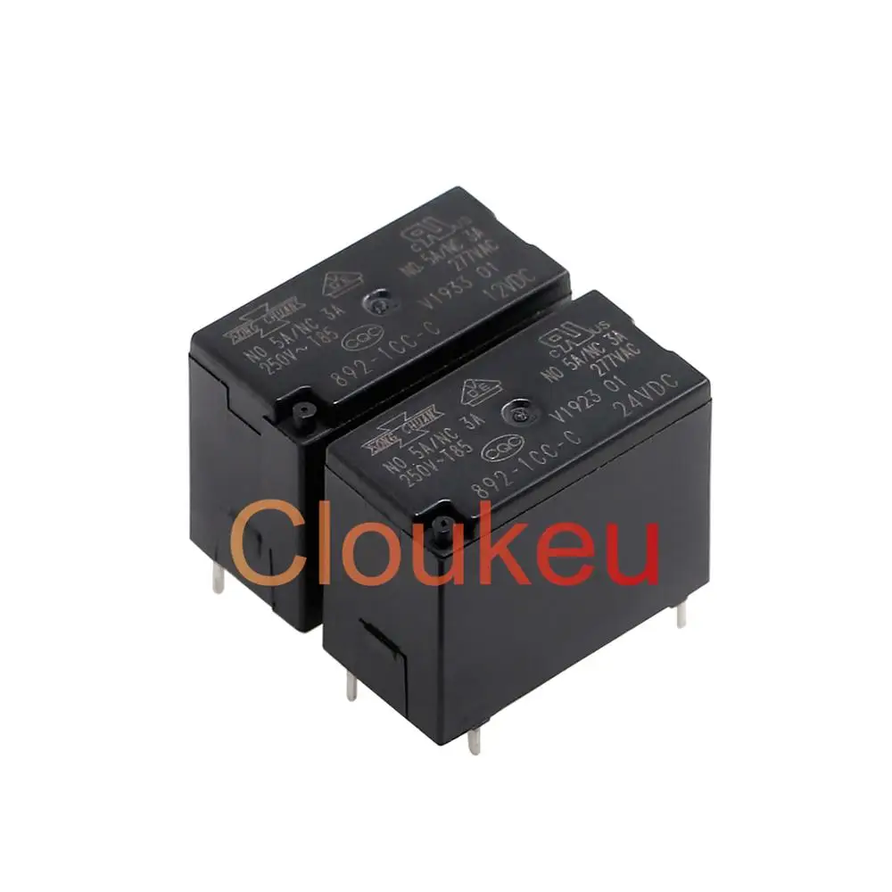 

Реле 892-1CC-C 12VDC 24VDC 5A 5pin