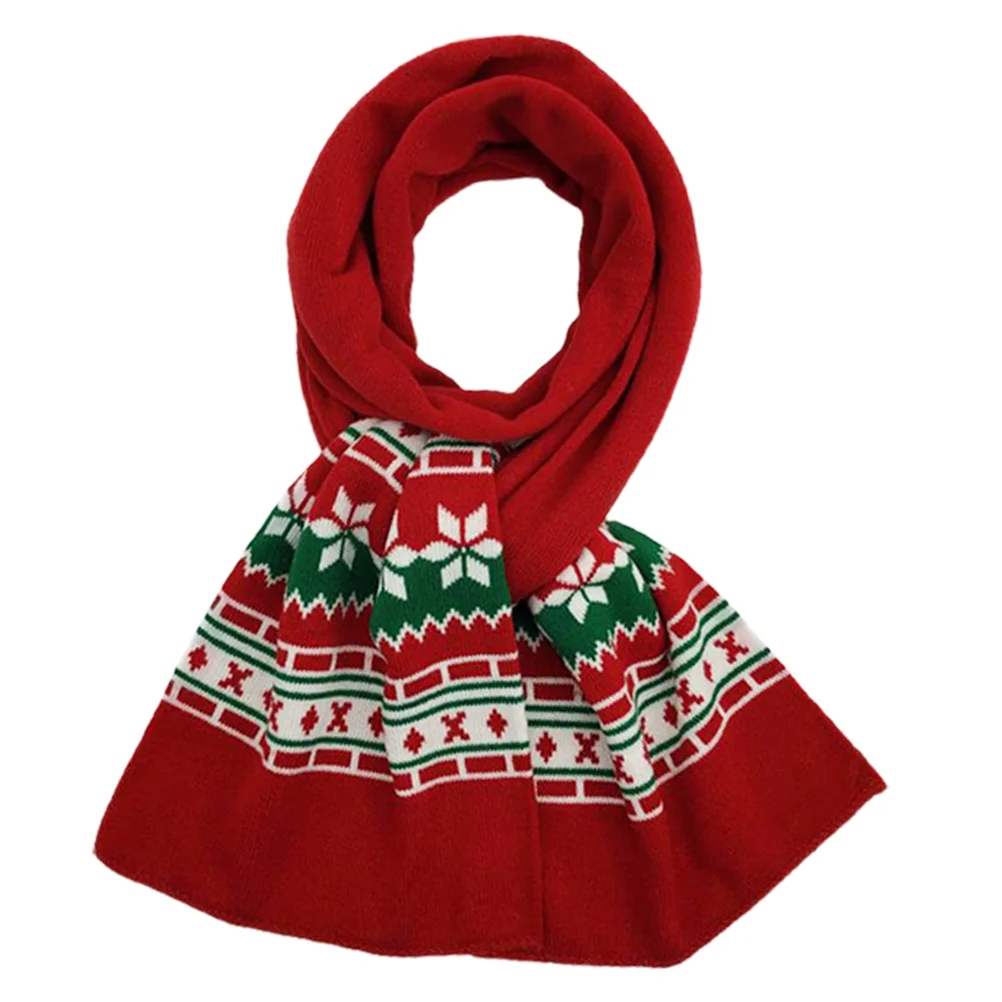 

1Pc Adorable Scarf Christmas Elements Neck Warmer Parent-child Scarf