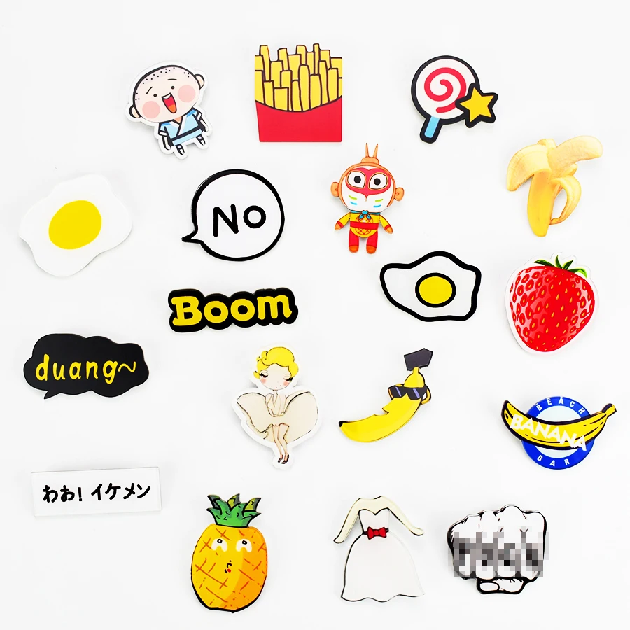 Модные милые аниме мультфильмы одежда акриловые значки заколки для одежды