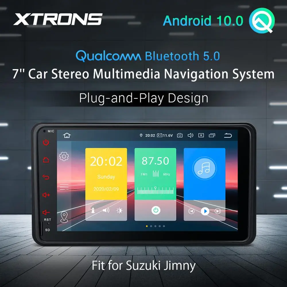 Автомобильный стерео-радиоплеер XTRONS Qualcomm Bluetooth 5 0 AptX Android 10 для Suzuki Jimny 2007-2016