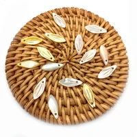 natural sea shell bead pendant bamboo leaf shell pearl charm is used in jewelry making diy jewelry supplies bracelet accessories