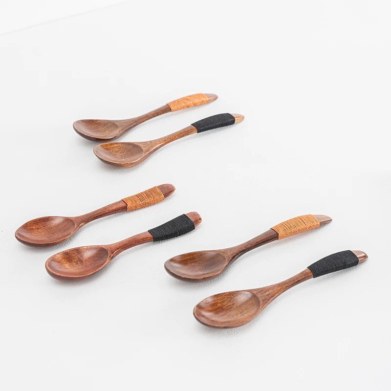 Hemu Life Wooden Japanese-style Environmental Tableware Cooking Honey Coffee Mixing Spoon Non-slip | Дом и сад