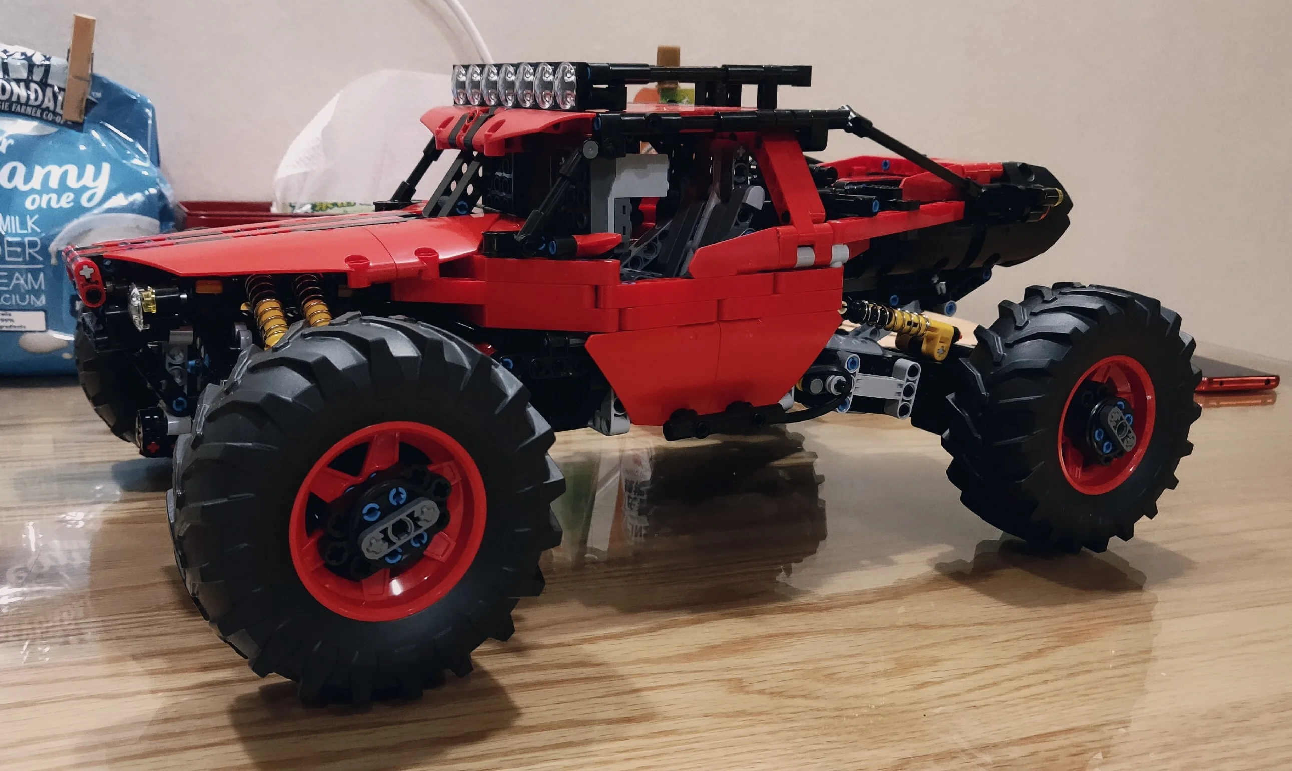 with motor part MOC Technic серия 4WD радиоуправляемое Багги C1 обновление внедорожник альпинистская Совместимость с MOC-19517 строительный блок кирпичи дети - Цвет: with motor part
