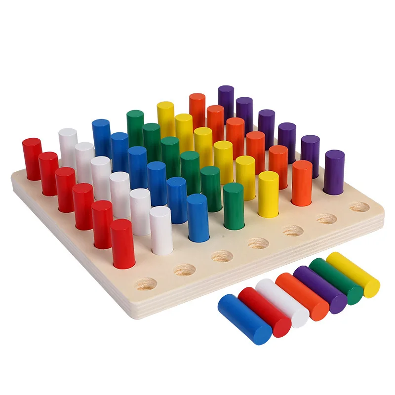 

Kid Toy Montessori Materials Toys Educational Games Cylinder Socket Blocks Wooden Math Toys Children Early Educational Toy Gifts