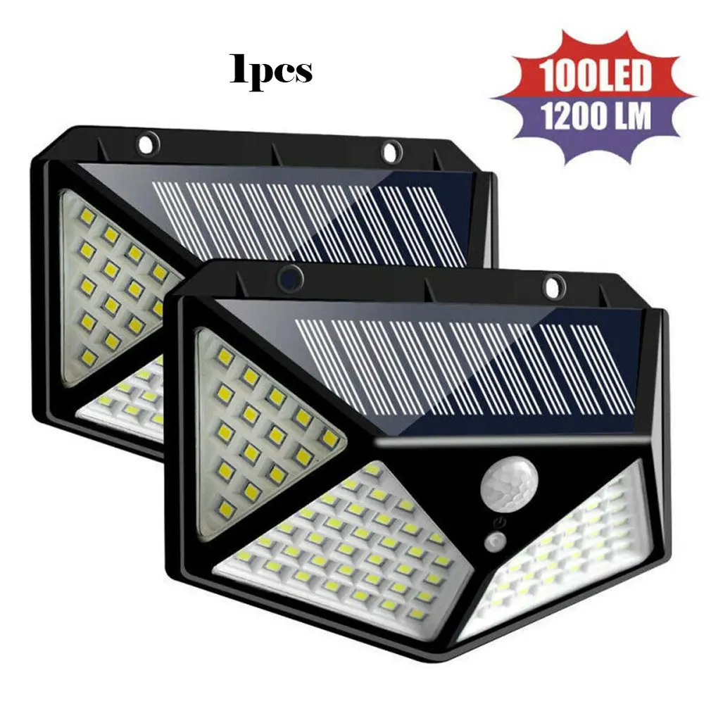 100 Led Solar Body Lights Wall Outdoor Garden Street | Лампы и освещение