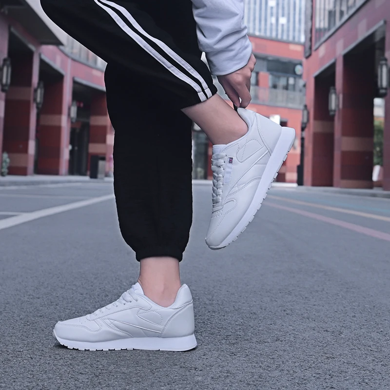 New Simple Brand Men Casual Shoes Lightweight Sneakers Male waterproof PU leather Fashion Zapatillas Footwear Big Szie 35-47