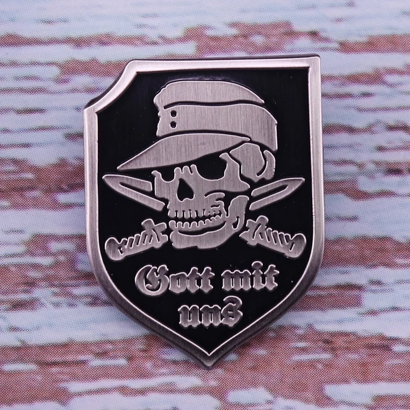 God with Us Skull Bayonet pin немецкий и прусский девиз винтажная Военная Реплика|Броши| |