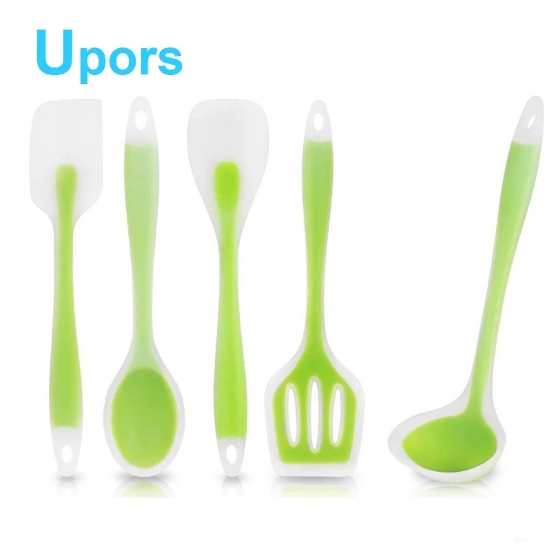 

Набор кухонных принадлежностей, 5 шт., силиконовый дуршлаг для макарон, ложка-кисточка, антипригарная посуда, кухонные принадлежности