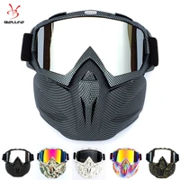 motorbike cycling helmet goggletough guy men design breathable racing atv riding eye wear windproof eyepiece skiing retro goggle