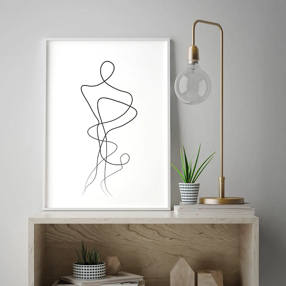 Дикая Бохо Женская трава тростник постер скандинавский холст настенное