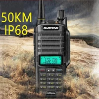 baofeng uv 9r plus communicator waterproof ip68 walkie talkie high power cb ham 30 50km long range portable two way radio