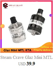 Dovpo Blotto RTA распылитель с 2/6 мл стеклянный пузырьковый/ULTEM пузырьковый бак 510 резьба 26 мм Диаметр Vape Танк против Dead Rabbit RTA