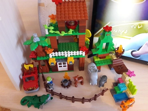 3 комплекта Конструкторы duplo наборы джунглей животных блоки Большой размер DIY enleten кирпичи совместимые Фигурки Игрушки для маленьких детей