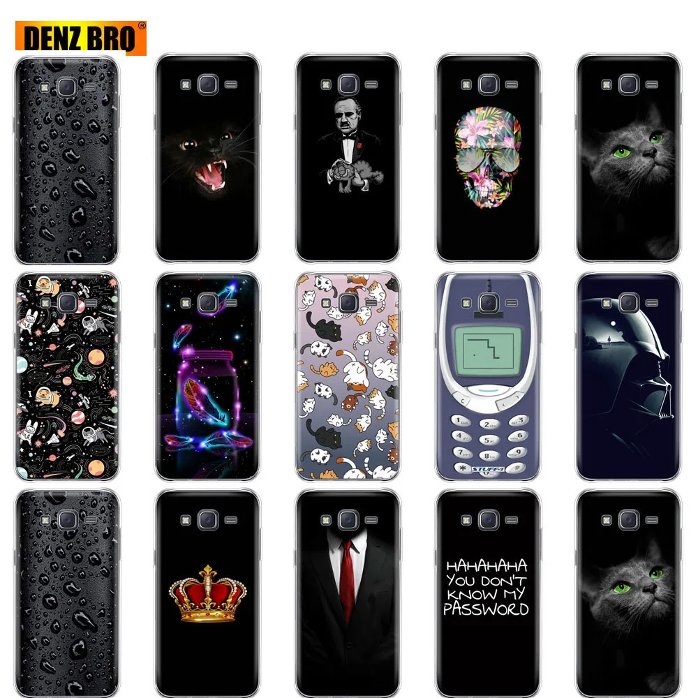 Силиконовый мягкий ТПУ чехол для Samsung Galaxy J5 на заднюю панель 2015 полностью