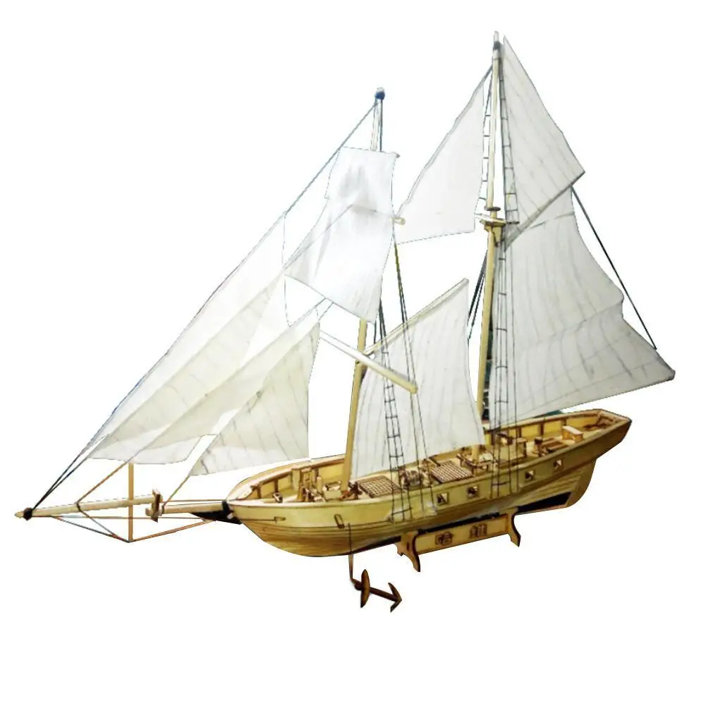 

Assembling Building Kits Ship Model Wooden Sailboat Toys Sailing Model Assembled Wooden Kit DIY Wood Crafts