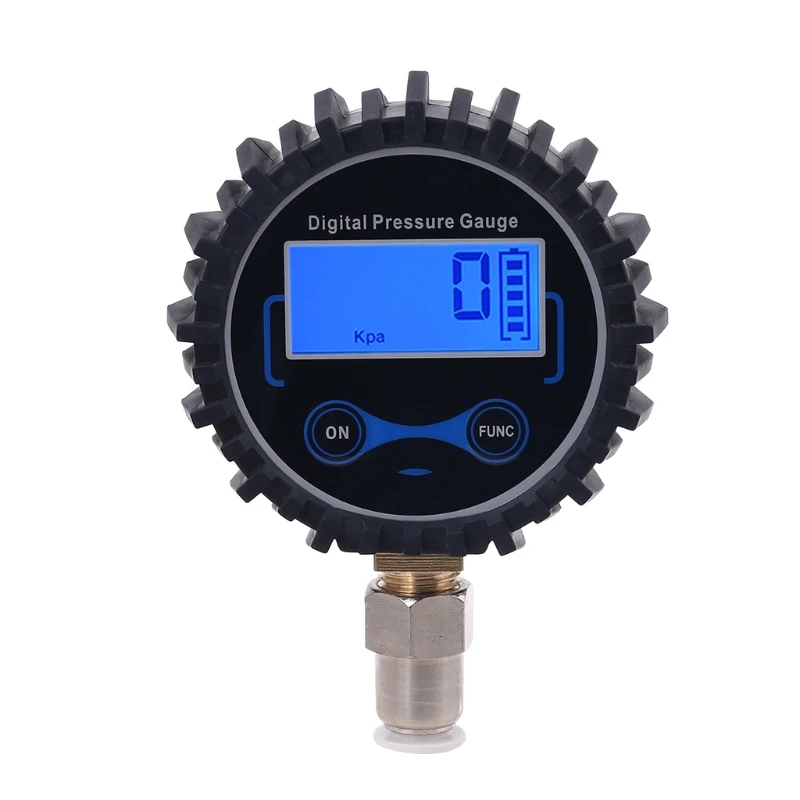 

Digital Pressure Gauge with 8mm OD Hose Tube Connector Straight Plug fitting