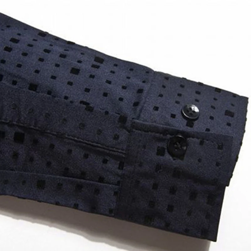 2020 Мужская модная брендовая Повседневная Деловая приталенная рубашка Camisa с