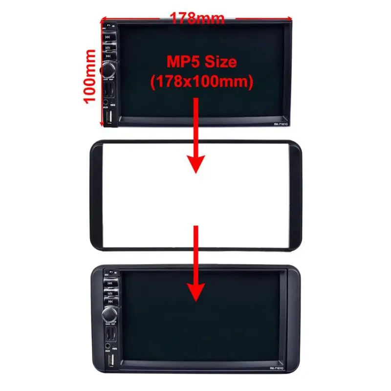 2 Din Авто Радио Android плеер рамка декоративные рамки фасции панель для Toyota Camry Vios