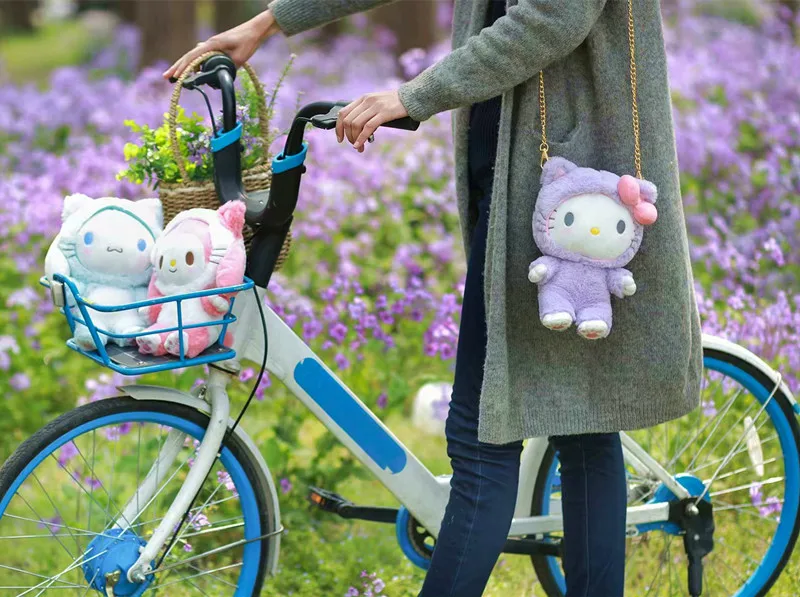 

1pc my melody cosplay cat my melody stuffed plush bags toys cinnamoroll plush purses for girls gifts