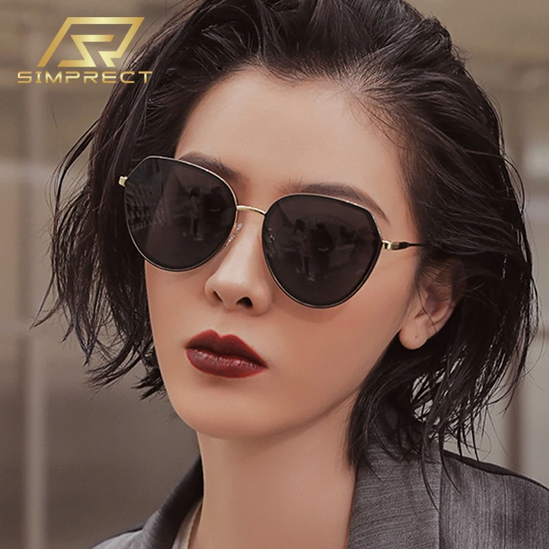 

SIMPRECT 2020 роскошь бренд поляризационные очки солнцезащитные женские UV400 для вождения антибликовые очки женские высокого качества мода винта...