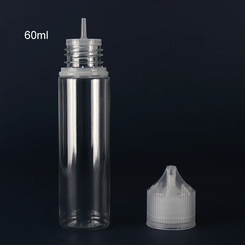 50PCS 30ml 60ml 100ml 120ml Empty Plastic PET Transparent Dropper Bottles E Liquid Vape Juice Bottle with Translucent White Caps | Красота и
