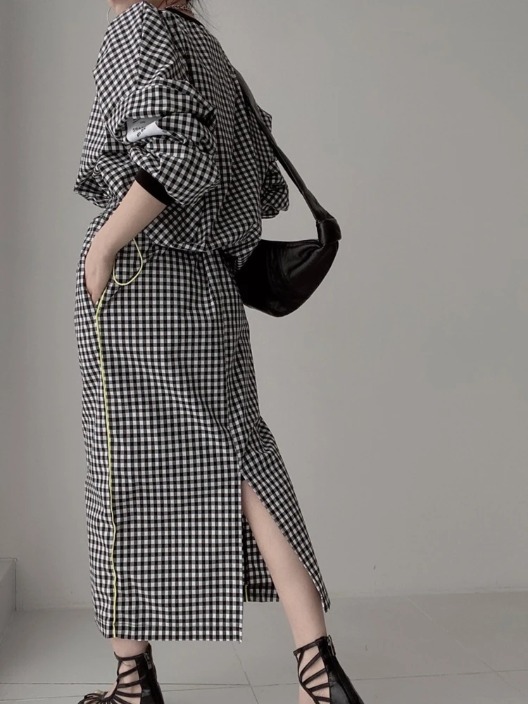 Spring Women Tracksuit Hoodies 2 Piece Sets Chic Pullover Loose Casual Sweatershirt &amp High Waist Split Skirt Suit |