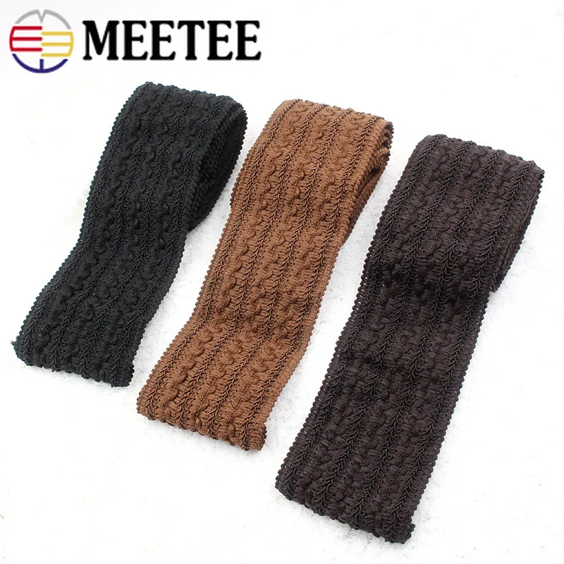 Meetee 4/8 м 7 см Плетеный кружевной эластичный пояс Полиэстеровая резиновая резинка