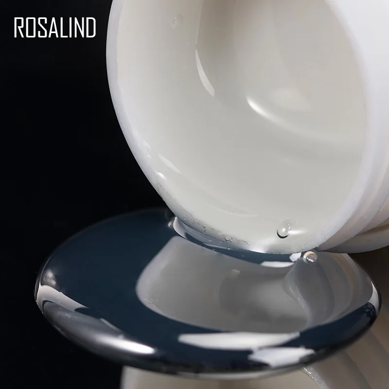 Набор гель лаков для ногтей ROSALIND гибридный топовый и базовый Цветной Гель лак